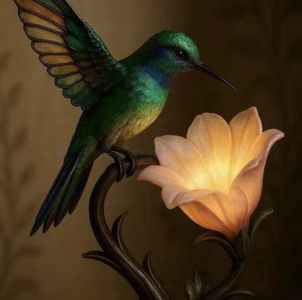 Künstlerische Kolibri Lampe Brehn