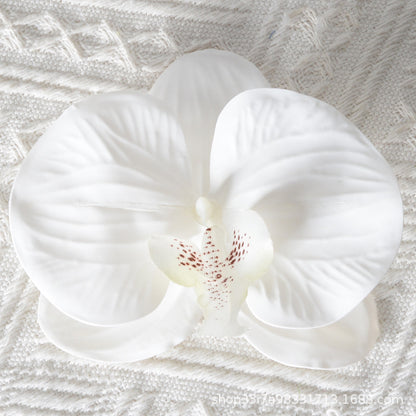 Elegante Stoff Orchideen Haarklammer