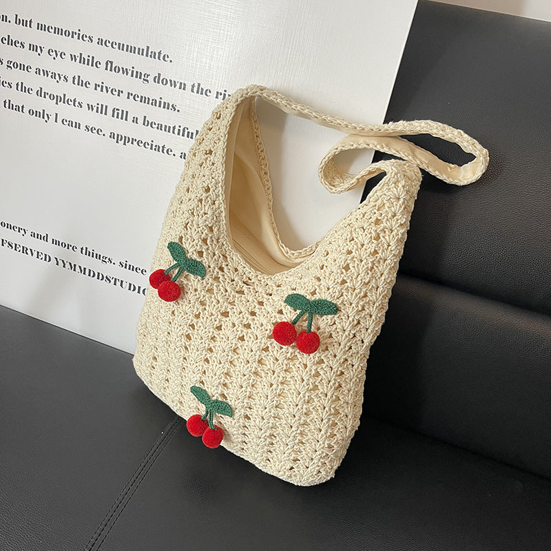 Stylische Häkel-Schultertasche