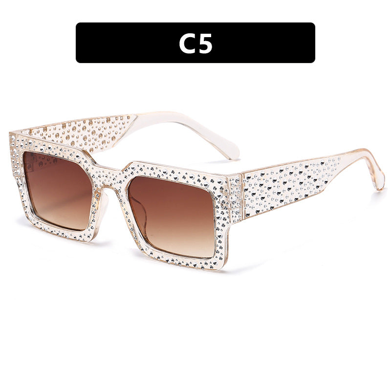 Damen extravagante Sonnenbrille mit funkelndem Akzent Brehn