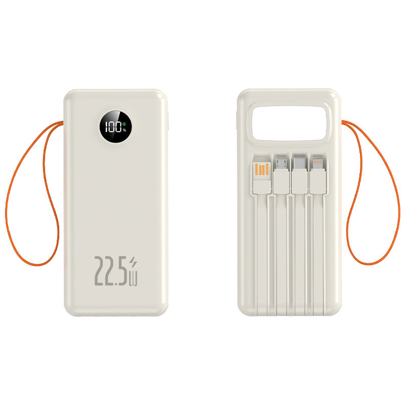 Tragbare Qi-Ladepowerbank mit Integrierter Schnellladefunktion und Digitaler Anzeige Brehn