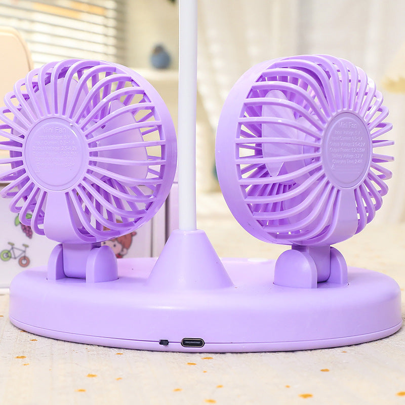Multifunktionale Schreibtischlampe für Damen mit zwei integrierten Ventilatoren Brehn