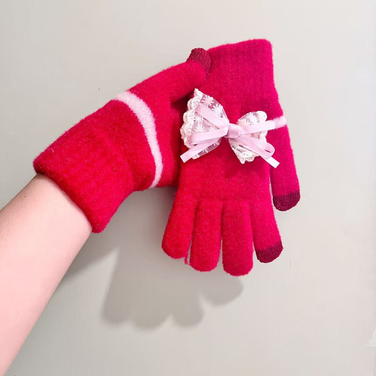 Schmetterlingsverzierte Touchscreen-Handschuhe Brehn