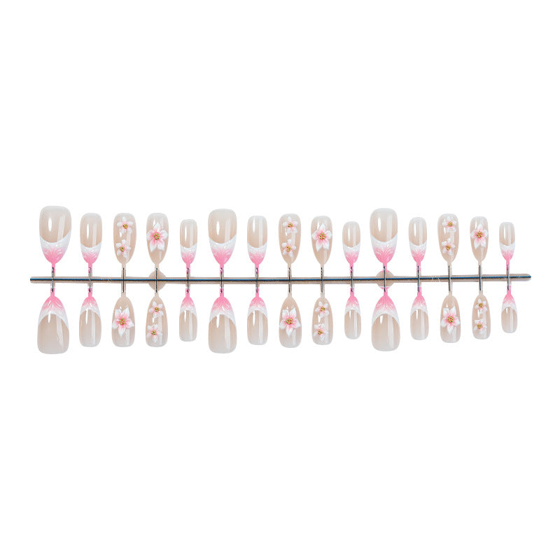 Floral Design Press-On Nail Set Brehn