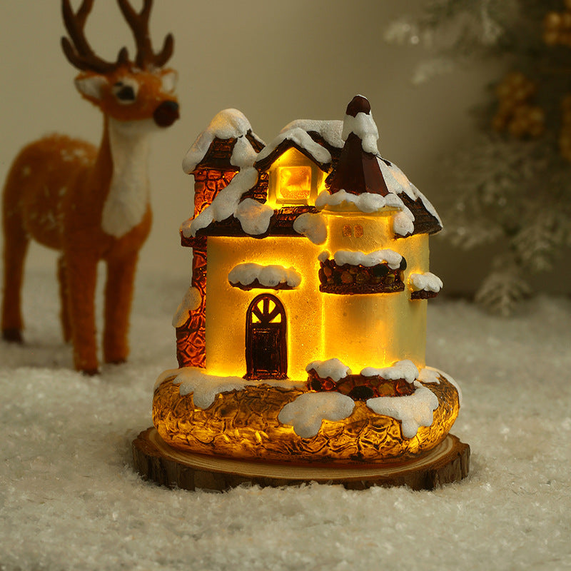 Beleuchtetes Weihnachtsdorf aus Keramik Brehn