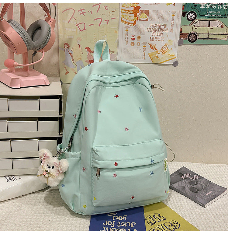 Bestickter gemusterter Schulrucksack