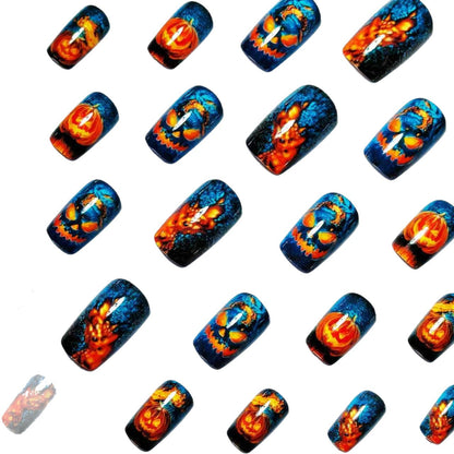 Halloween-Themen 3D Kürbis Nagelart Brehn