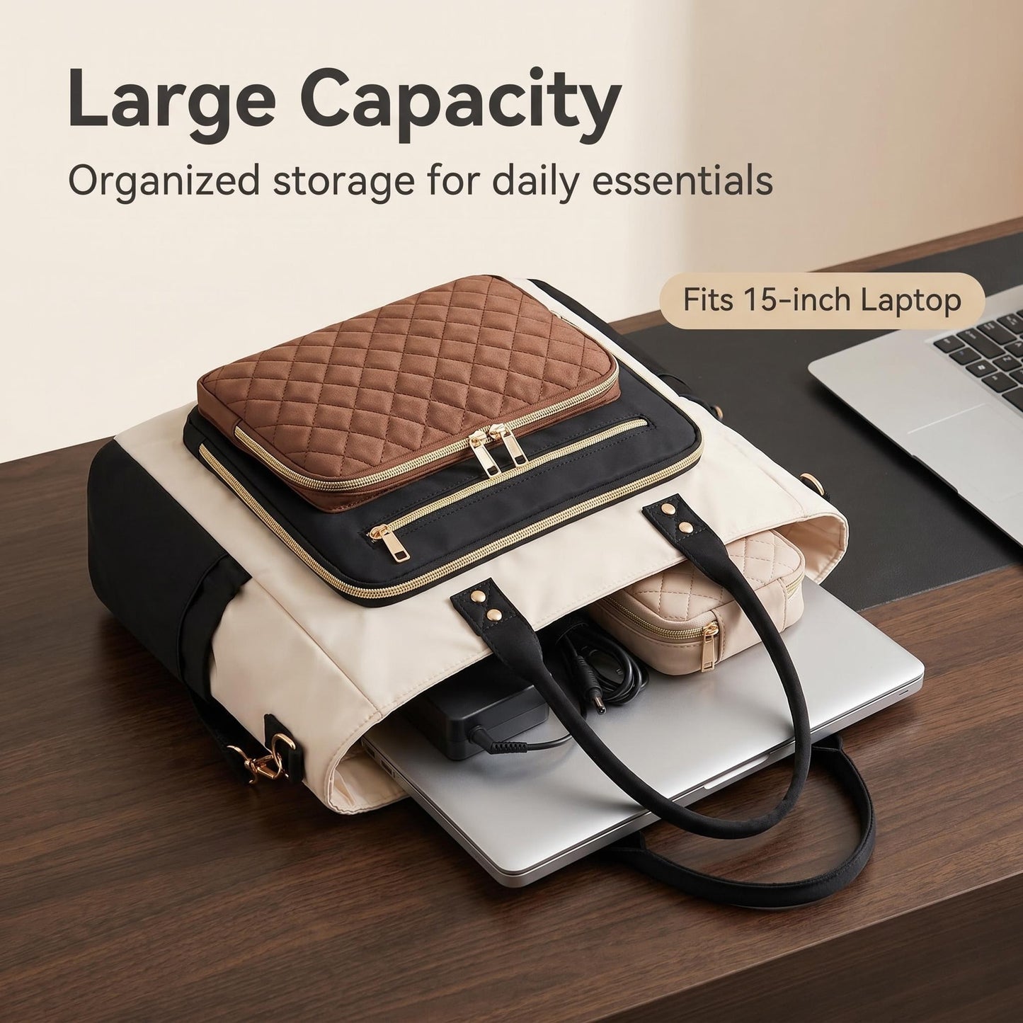 Handtasche mit Eleganter Steppoptik Brehn