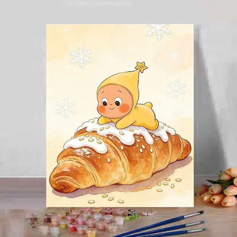 Niedliches Dessert-Themen Leinwandkunstwerk Brehn