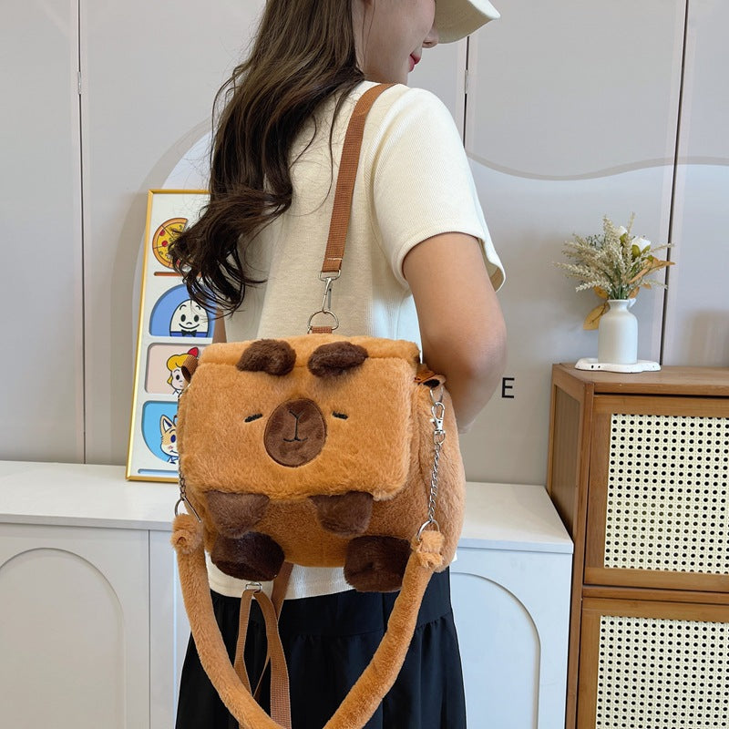 Plüsch Rucksack Im Schweinmotiv Brehn