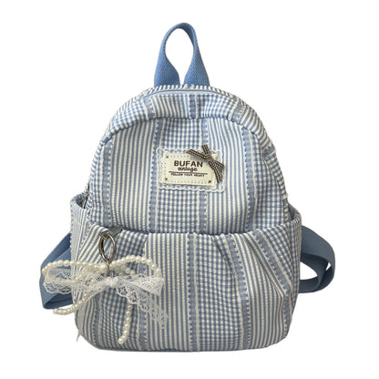 Stilvolle kleine karierten Muster Rucksack Brehn