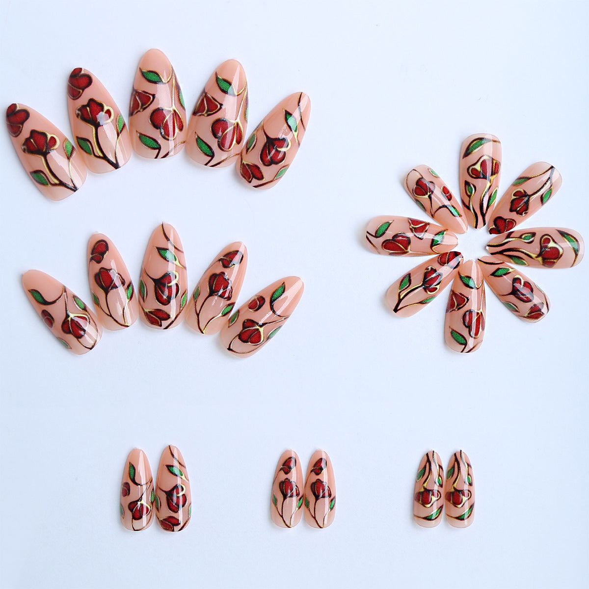 Kunstnägel mit Floralen Verzierungen Brehn