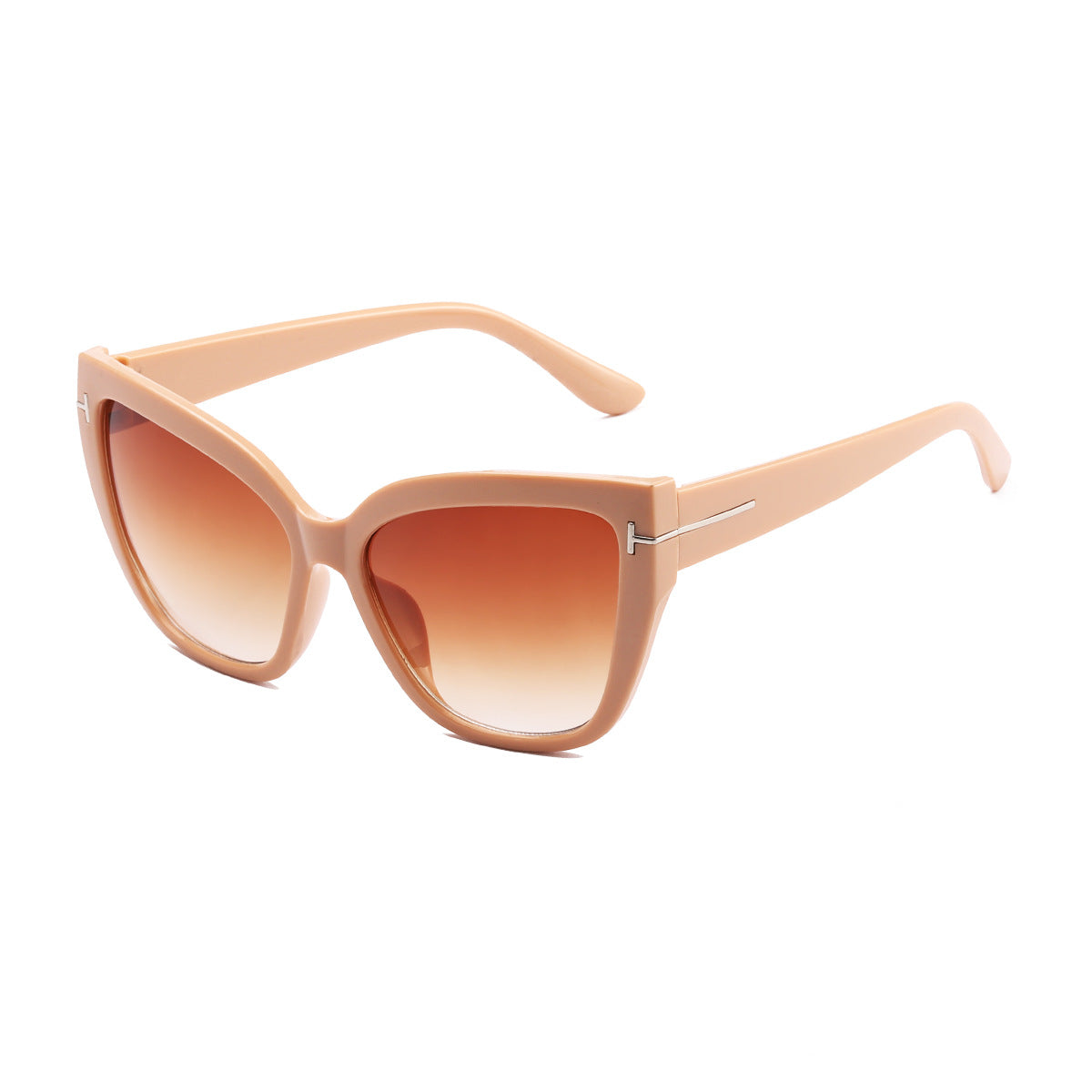 Damen Cat-Eye Sonnenbrille mit modischem Strukturrahmen Brehn