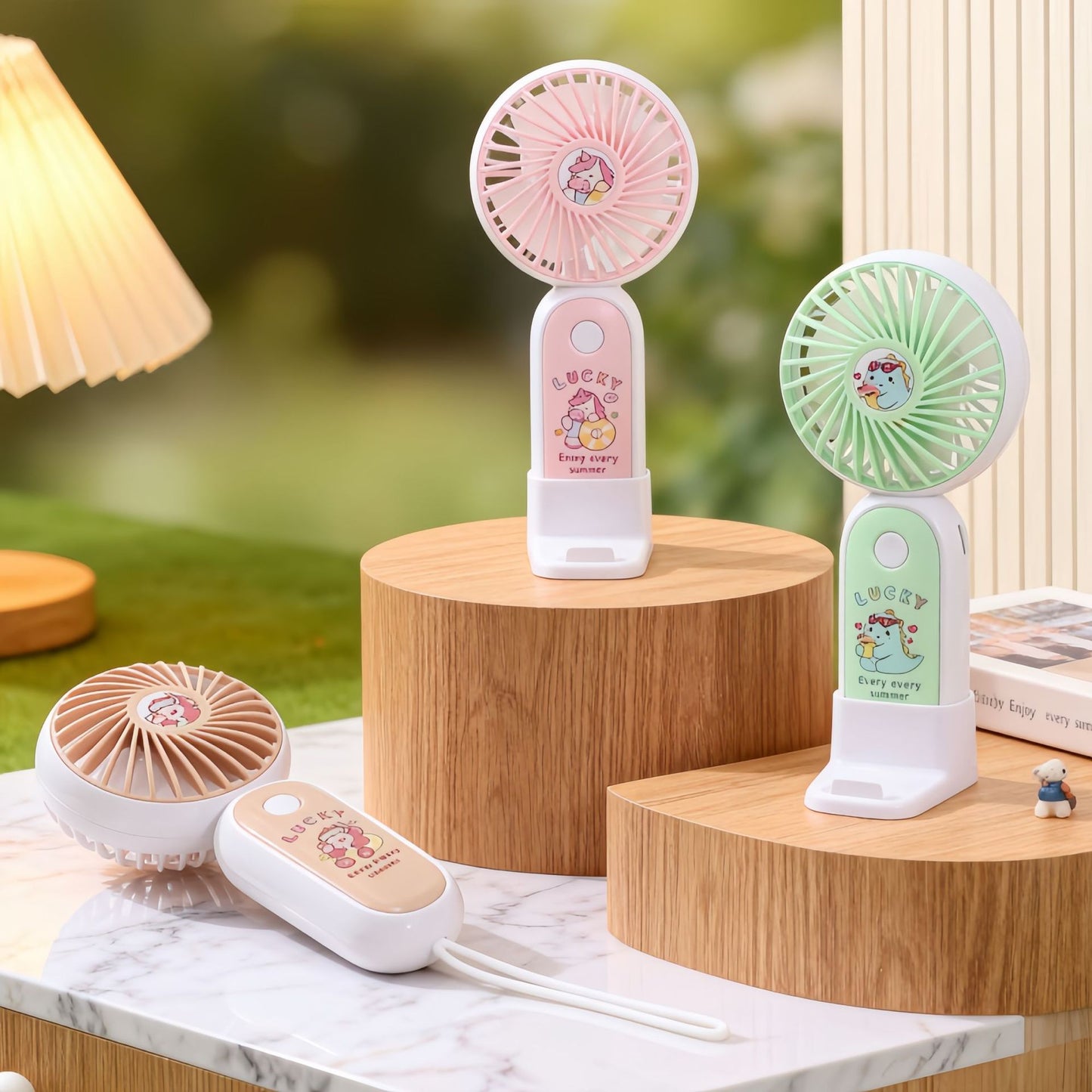 Damen Tragbarer USB-Handventilator mit niedlichem Motiv Brehn