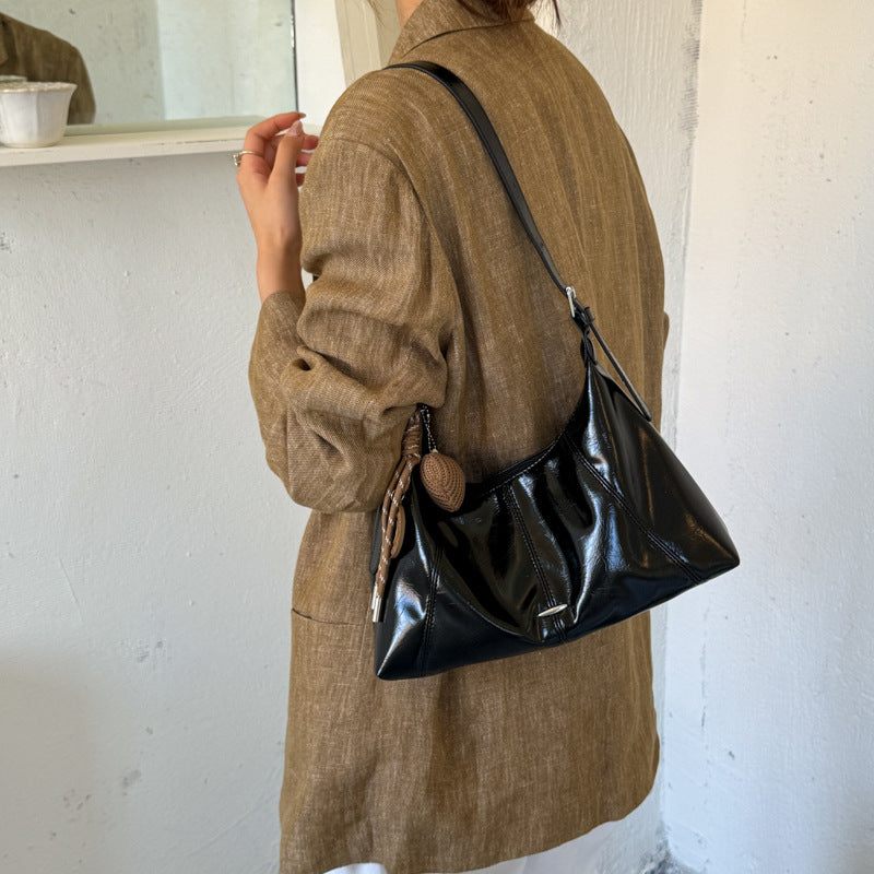 Luxuriöse weiche Leder Schultertasche Brehn