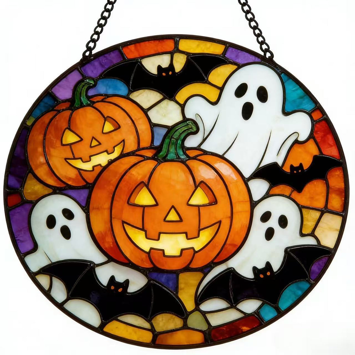 Dekorative Totenkopf Buntglas Wandkunst Brehn