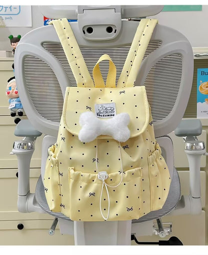 Verspielt gepunkteter Mini-Rucksack