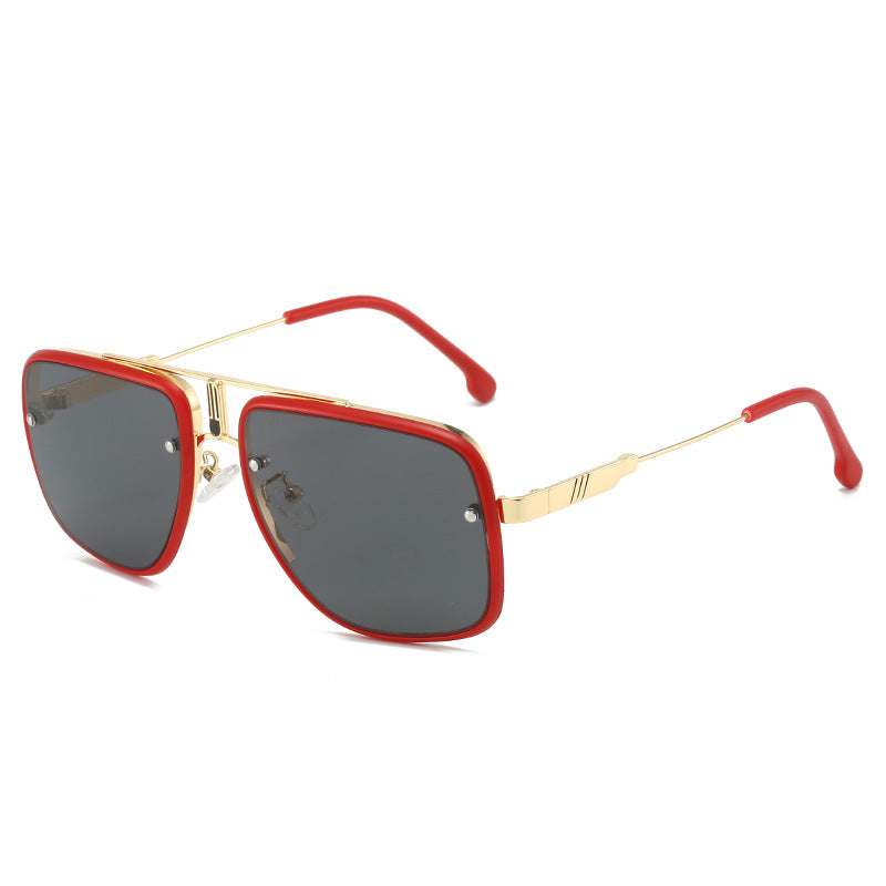 Damen modische Oversized-Sonnenbrille mit goldenen Akzenten Brehn