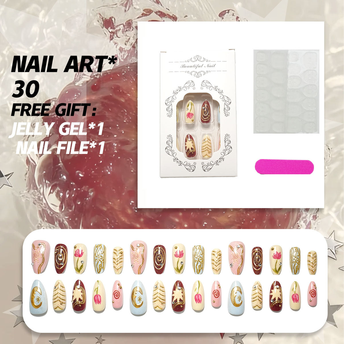 Artisanaler Press-On Nagel Satz