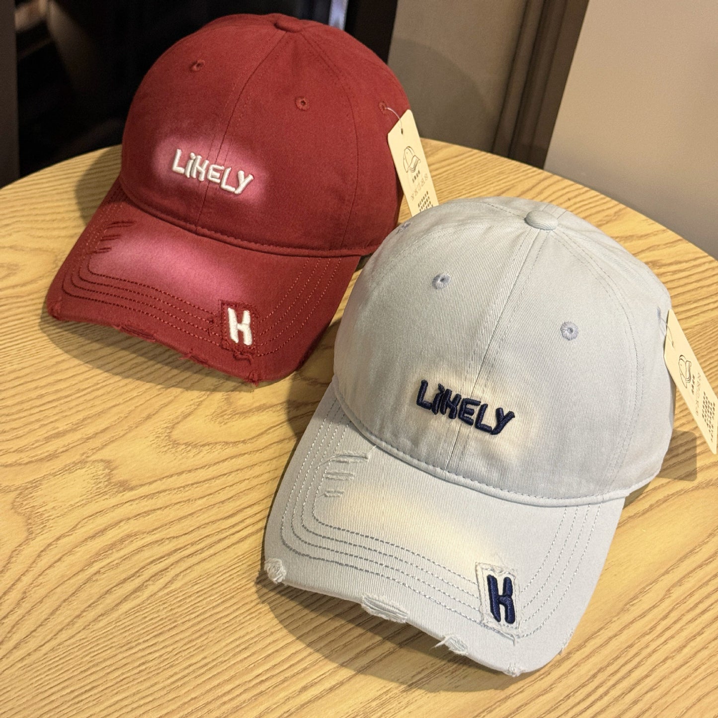 Damen Distressed Bestickte Baseballmütze Brehn