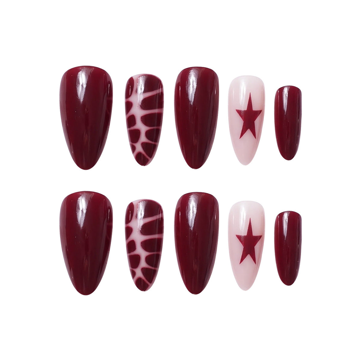 Künstlerisches Stiletto Druck-Ziegel Nageldesign
