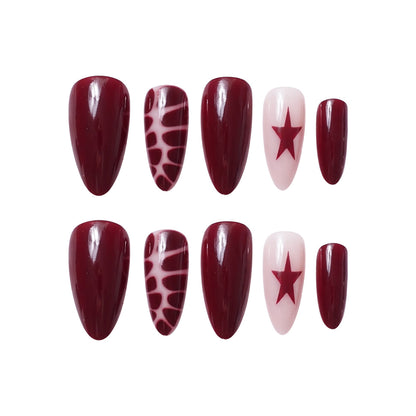 Künstlerisches Stiletto Druck-Ziegel Nageldesign
