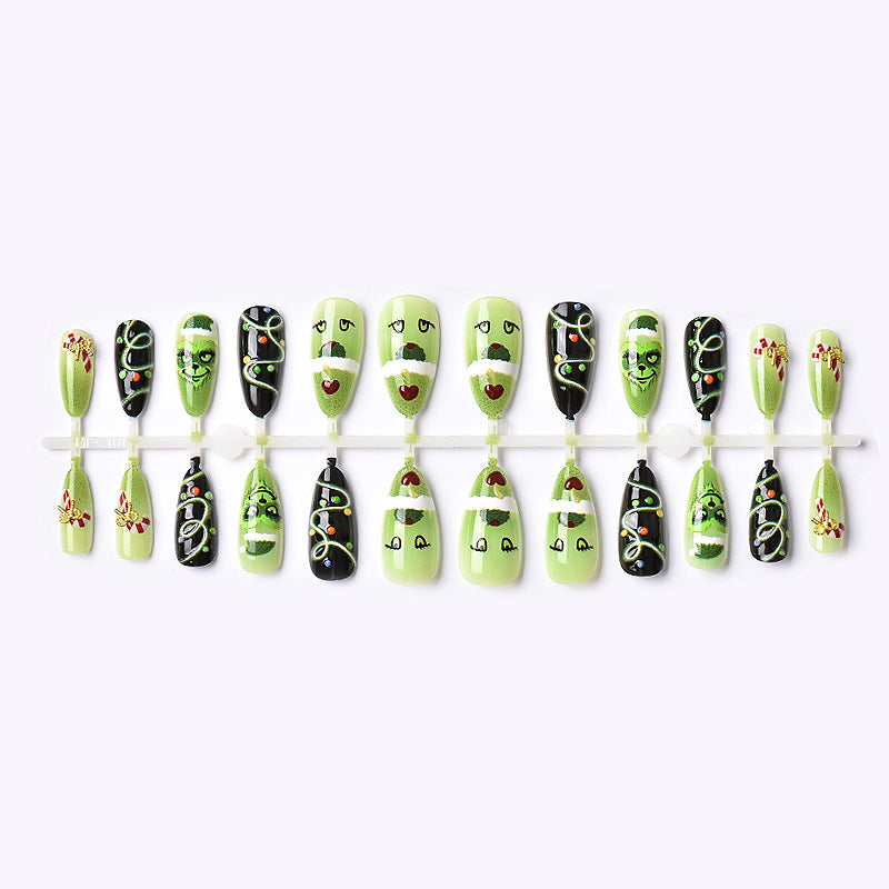 Verspieltes, saisonales Press-On Nagelkunst Set