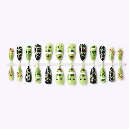 Verspieltes, saisonales Press-On Nagelkunst Set