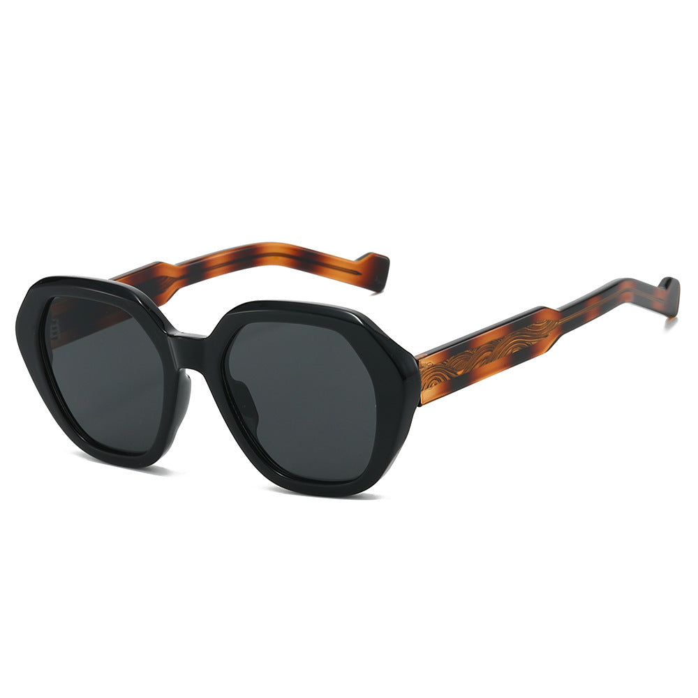 Damen elegante Sonnenbrille im modernen, achteckigen Design Brehn