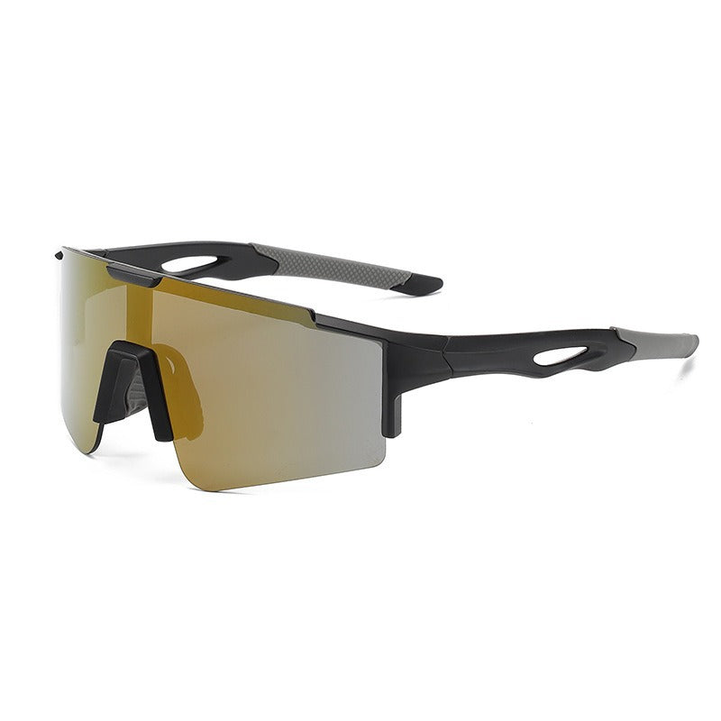 Unisex nan sportliche polarisierende Fahrrad-Sonnenbrille mit einteiligem Visier und rutschfesten Bügeln Brehn