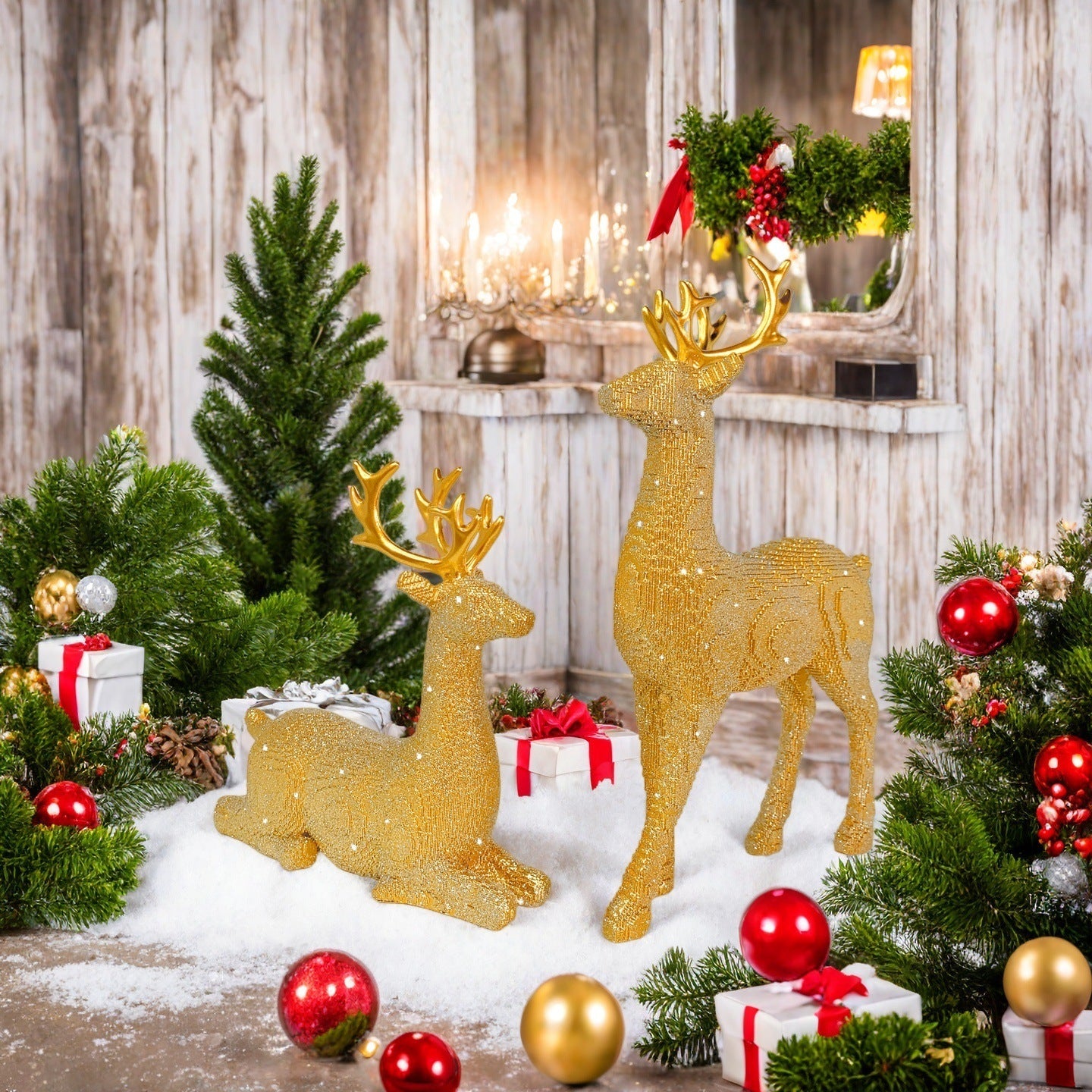Elegante Weihnachtsdeko in Form von Rentieren Brehn