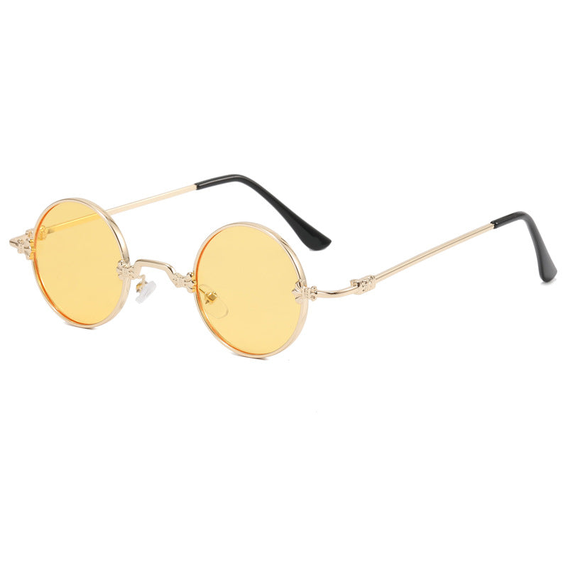 Damen modische runde Brille mit hochwertigem Metallrahmen und flexiblen Bügeln Brehn