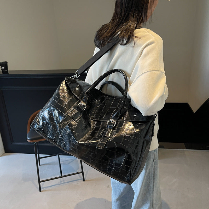 Krokodilstruktur Luxus Reise Duffle Tasche Brehn