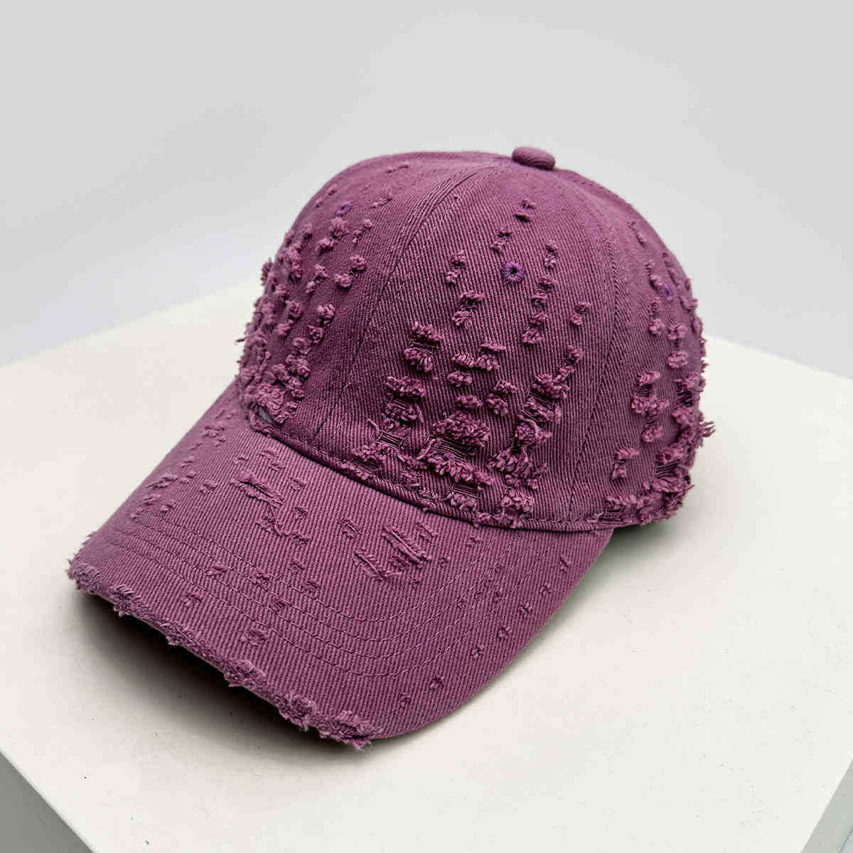 Damen Distressed Texturiertes Baseball Cap Brehn