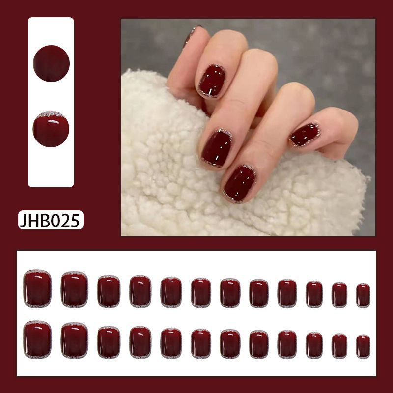 Deluxe Strass-Kante Press-On Nagelset Brehn