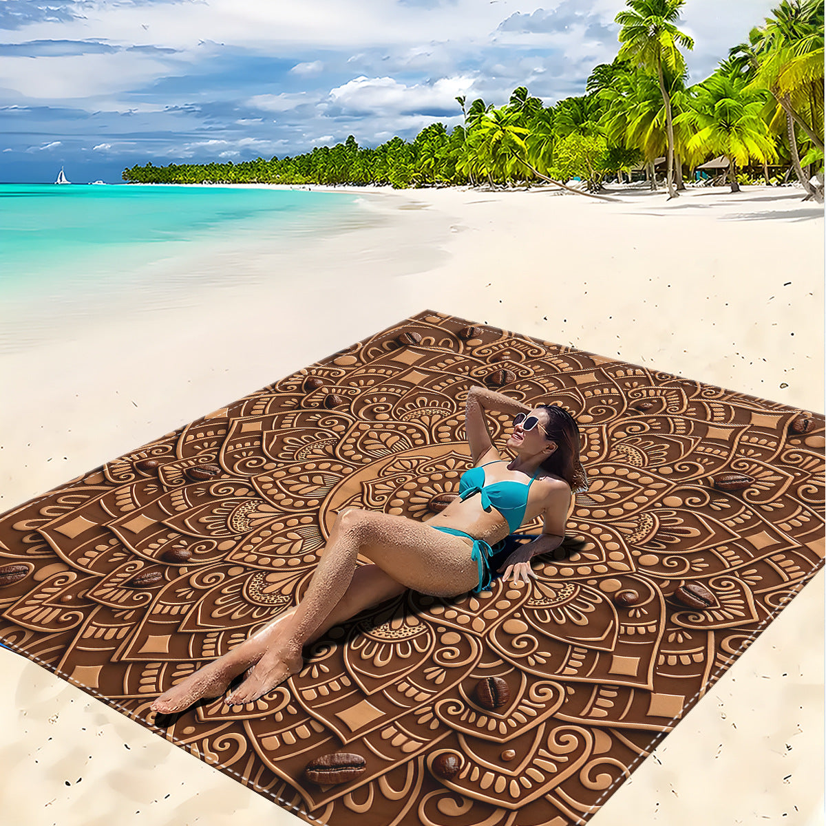 Mandala Design Strandmatte Brehn