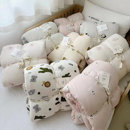Gepolsterte wendbare Panda-Print Minky-Trim Nap & Spielmatte