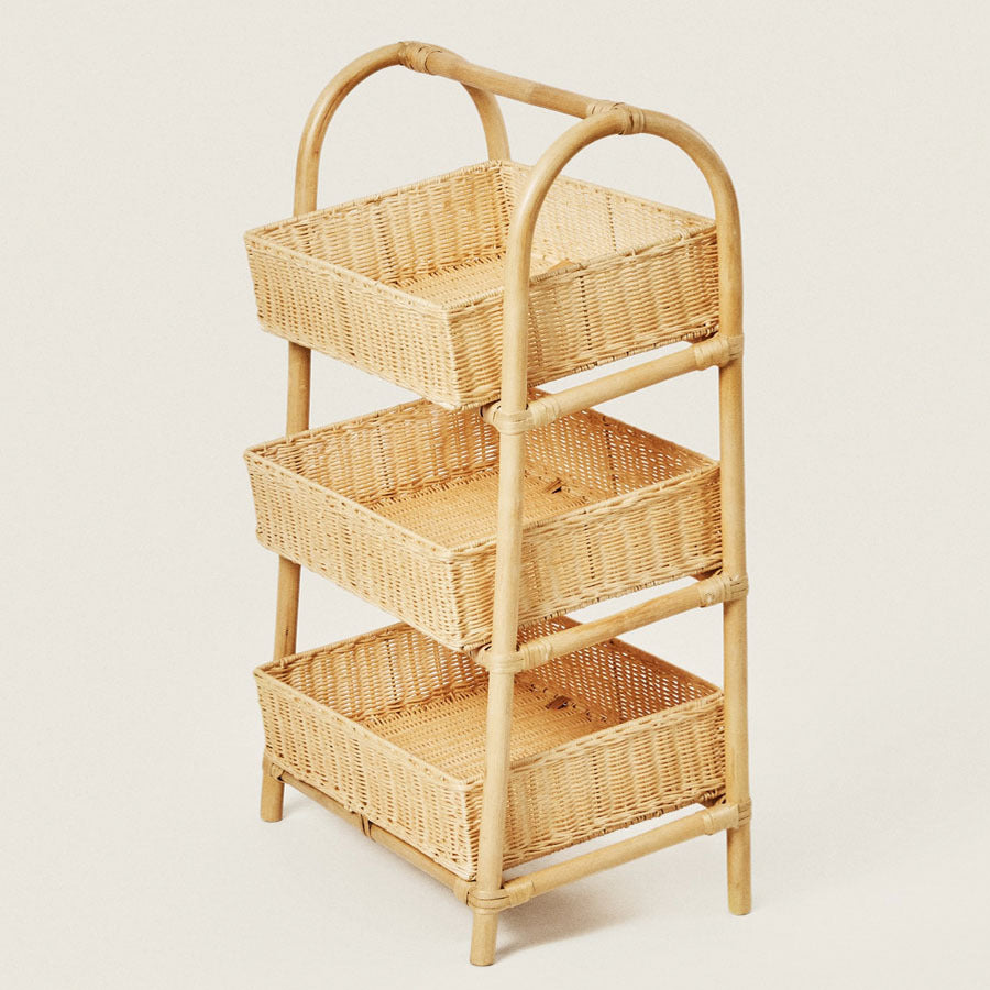 Multi-Tier Geflochtener Aufbewahrungsregal Brehn