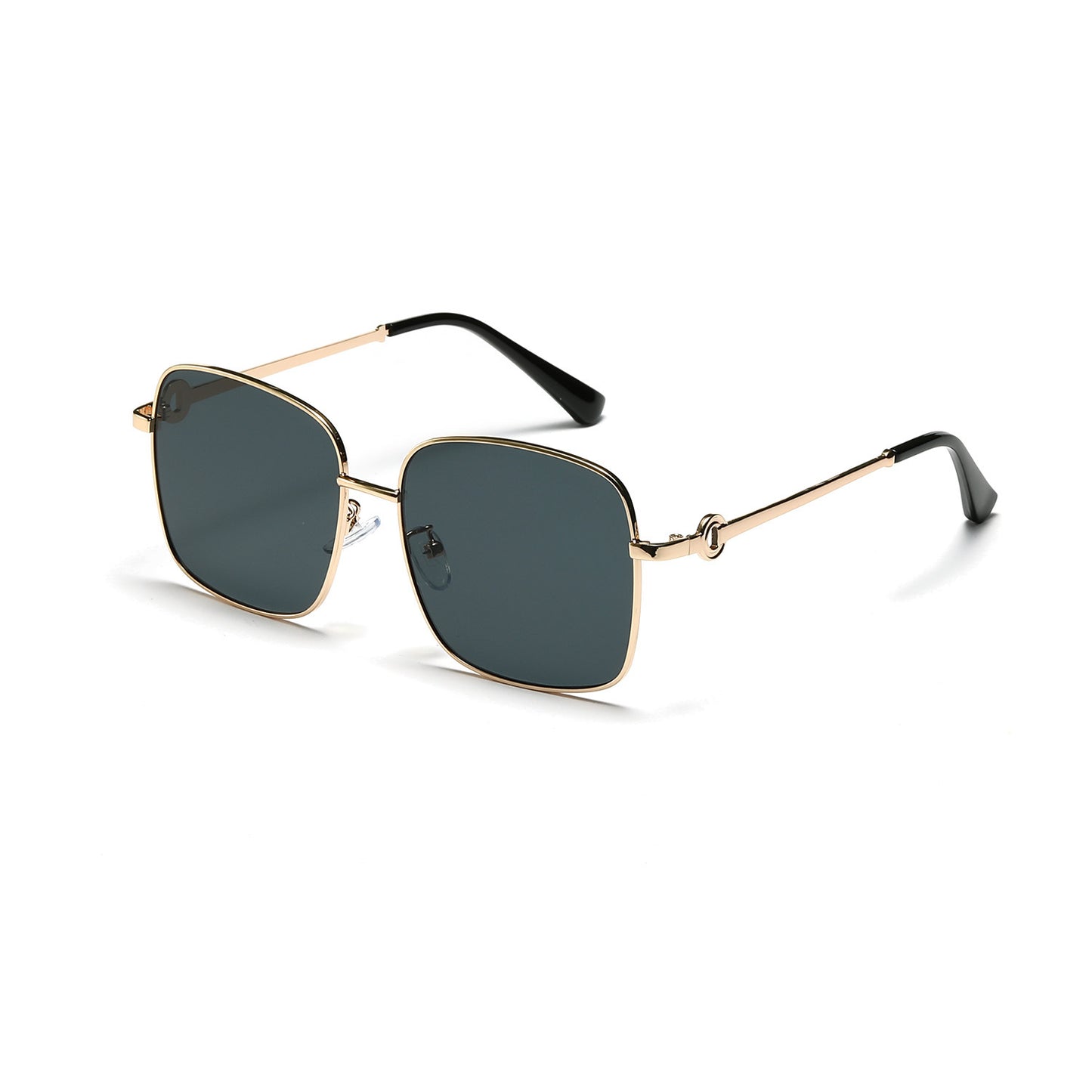 Damen elegante quadratische Sonnenbrille mit hochwertigem Metallrahmen Brehn
