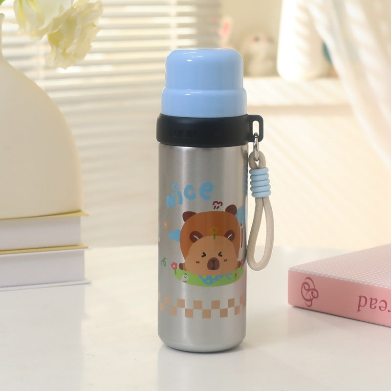 Damen Isoliertrinkflasche mit verspieltem Tierdesign und praktischem Tragegurt Brehn