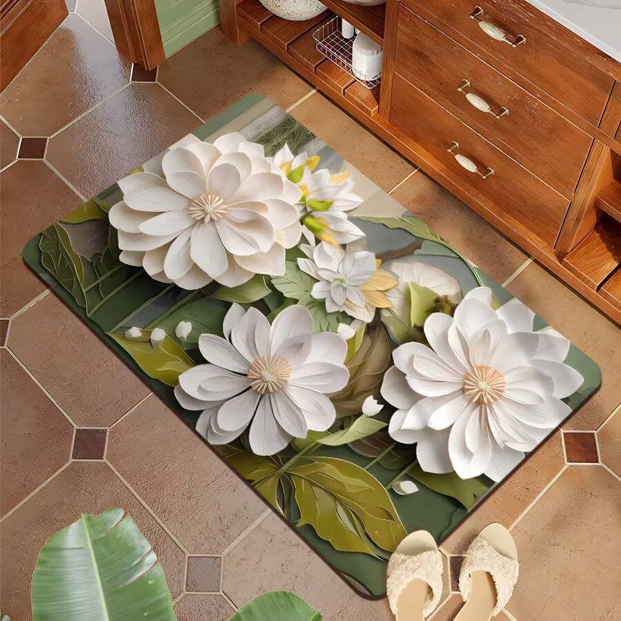 Dekorative 3D Blumenbadmatte