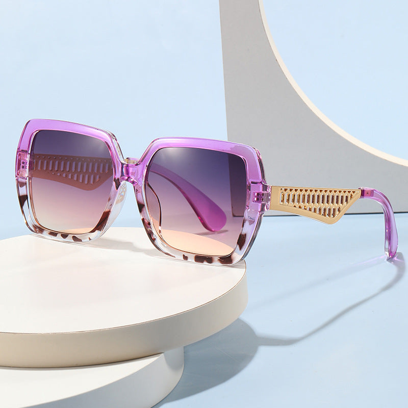 Damen Luxus-Sonnenbrille mit modischem Struktur-Rahmen Brehn