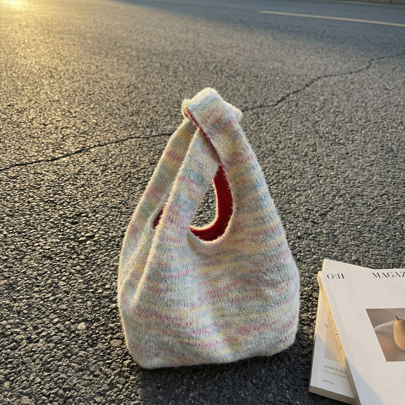 WoPlush Faux Fur Hobo Tasche Brehn