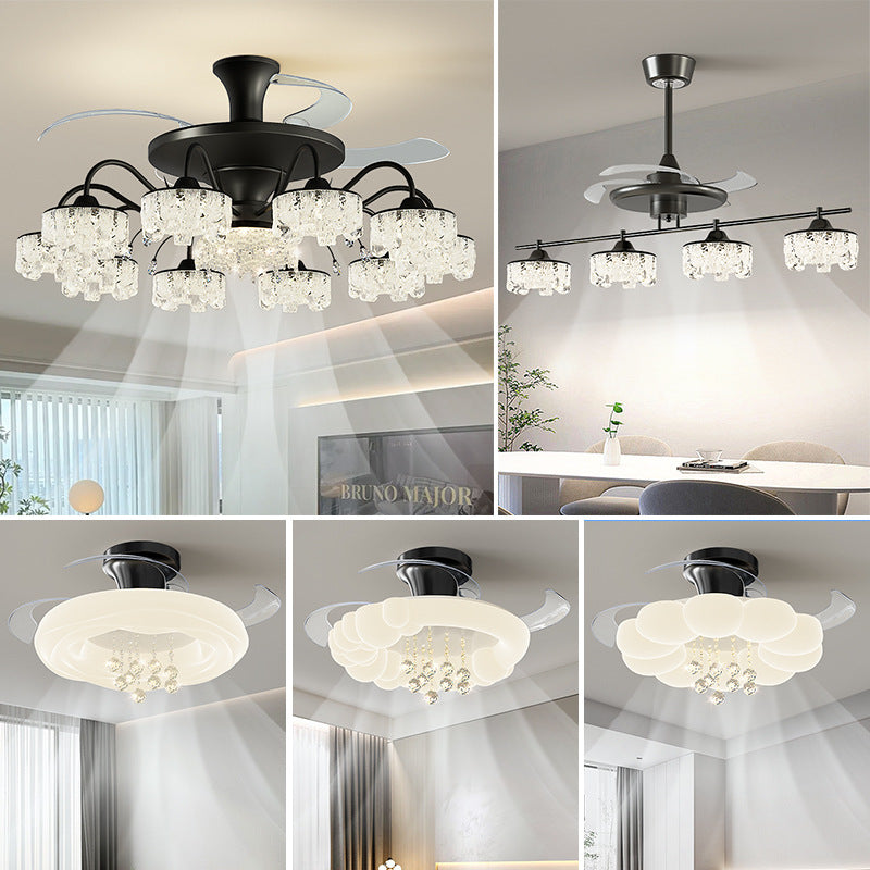 Moderne Kristall-Deckenventilator