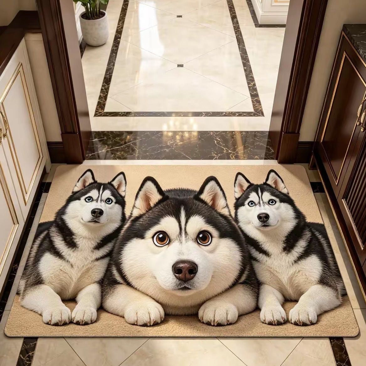 Corgi-Themen-Plüsch-Teppich Brehn
