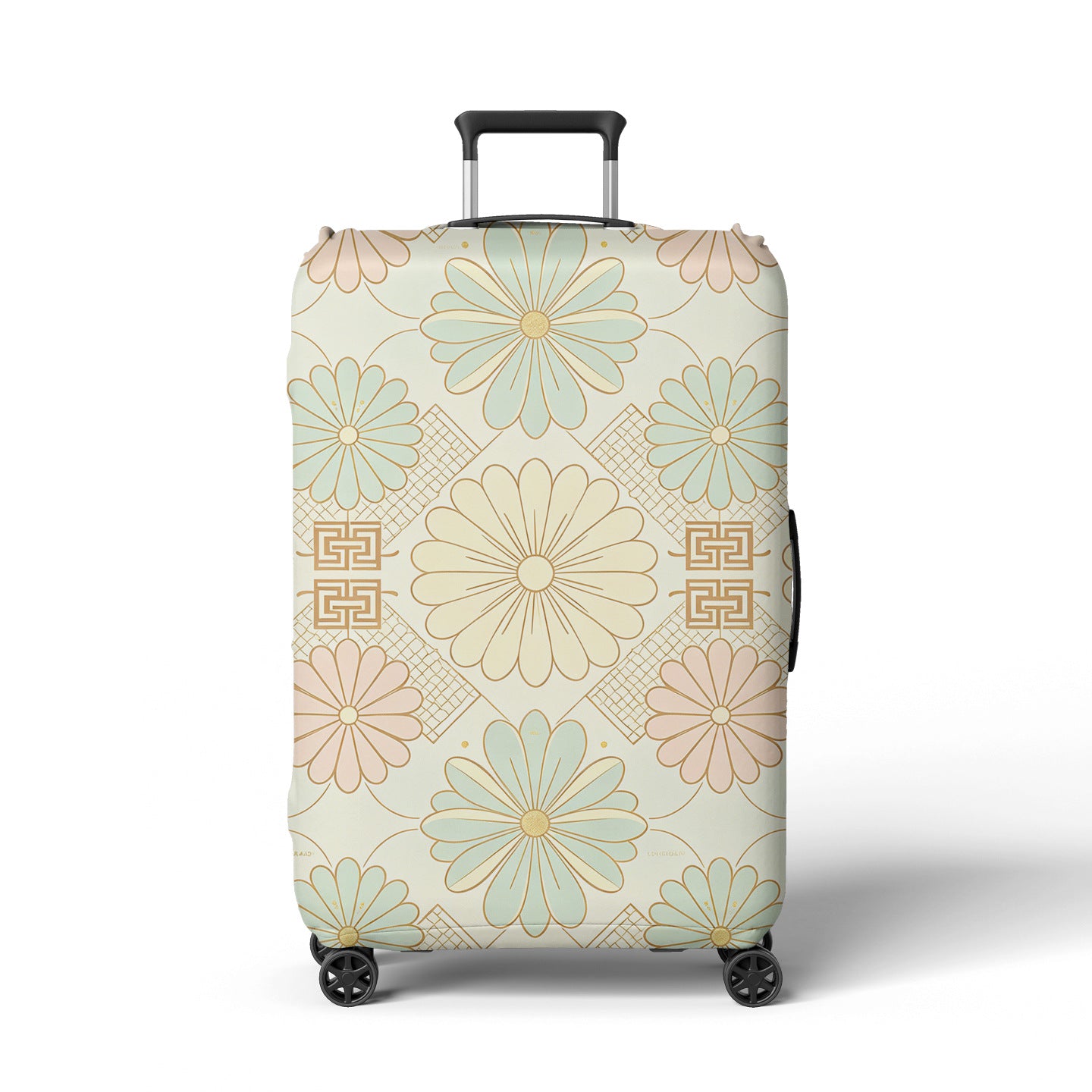 Damen Reisekoffer Brehn Blumendesign mit verstellbarem Griff