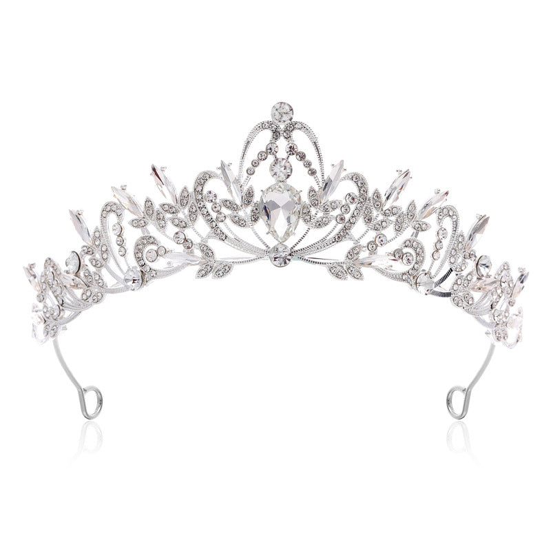 Damen Elegante Haarkrone mit filigranen Kristallverzierungen Brehn