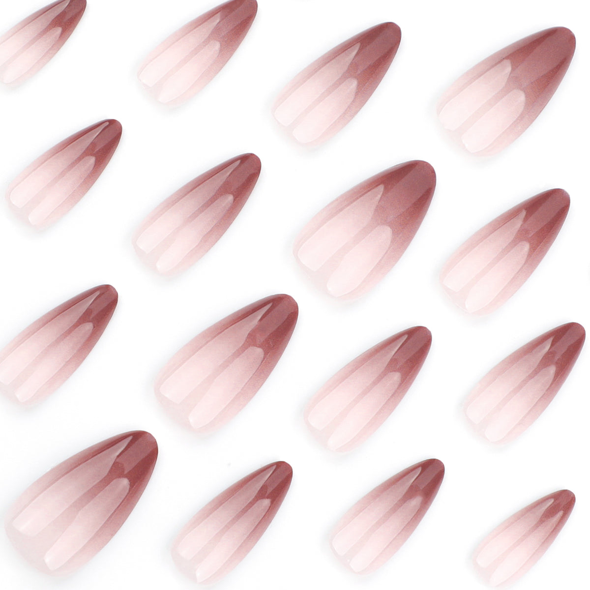 Kunstvolle Stiletto-Nägel mit elegantem Ombre-Design Brehn
