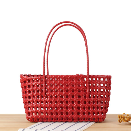Stilvolle Weiden-Tasche mit Modernem Gitterdesign Brehn