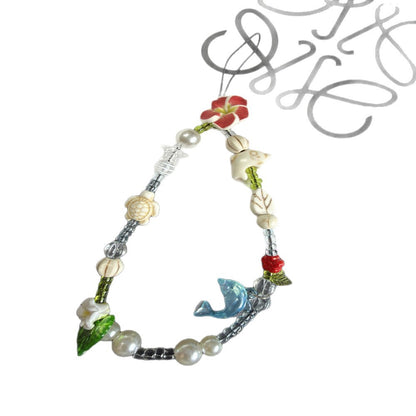 Handgemachter, von der Natur inspirierter, beaded Brillenhalter Brehn
